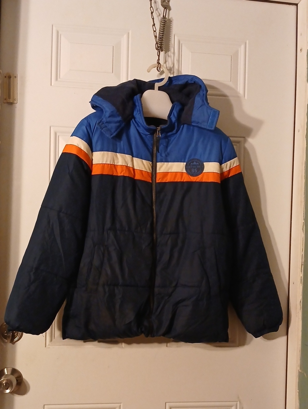 Ixtreme Men's Colorblock Puffer Jacket - Blue & Navy